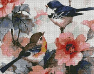 Алмазная вышивка «Пение птиц» Алмазная вышивка «Пение птиц»