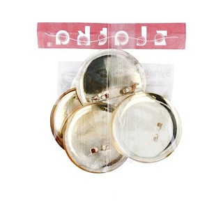 Заготовки для броши 3,6 см, 5 шт., цвет: под золото, Zlatka Заготовки для броши 3,6 см, 5 шт., цвет: под золото, Zlatka