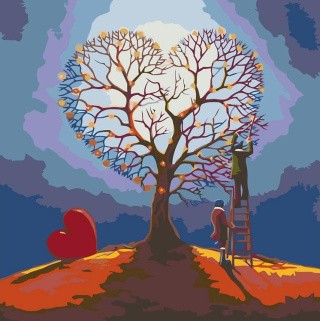 Картина по номерам «Дерево любви»