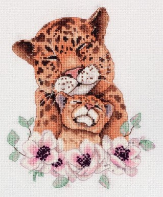 Набор для вышивания «Мать и дитя. Леопарды»
