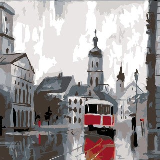 Картина по номерам «Питерский трамвай»