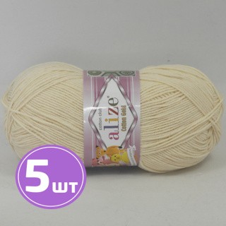 Пряжа ALIZE Cotton Gold (394), суровый, 5 шт. по 100 г Пряжа ALIZE Cotton Gold (394), суровый, 5 шт. по 100 г