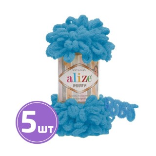 Пряжа ALIZE Puffy (16), голубой сочи, 5 шт. по 100 г Пряжа ALIZE Puffy (16), голубой сочи, 5 шт. по 100 г