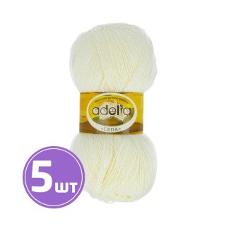 Пряжа Adelia LEDA (200), молочный, 5 шт. по 100 г