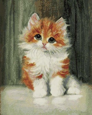 Алмазная вышивка «Рыжий котенок» Алмазная вышивка «Рыжий котенок»