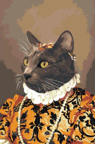 Картина по номерам «Графиня кошка»