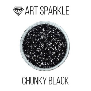 Глиттер крупный Chunky Black, 50 г, Craftsmen.store