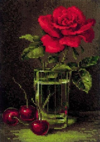 Набор для вышивания «Роза и черешня»
