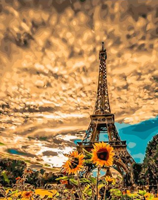 Картина по номерам «Облачный Париж»