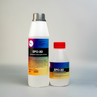 Прозрачная смола для полов Epo-3D 750 грамм, RU-SMOLA Прозрачная смола для полов Epo-3D 750 грамм, RU-SMOLA