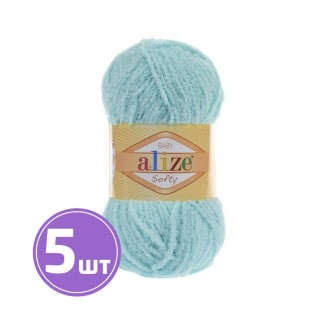 Пряжа ALIZE Softy (669), вода, 5 шт. по 50 г Пряжа ALIZE Softy (669), вода, 5 шт. по 50 г