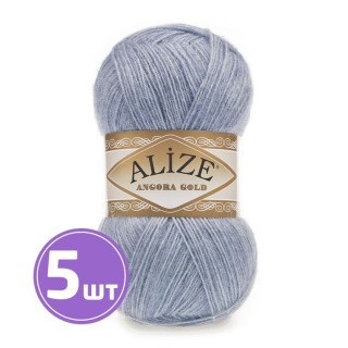 Пряжа ALIZE Angora Gold (221), светлый джинс меланж, 5 шт. по 100 г