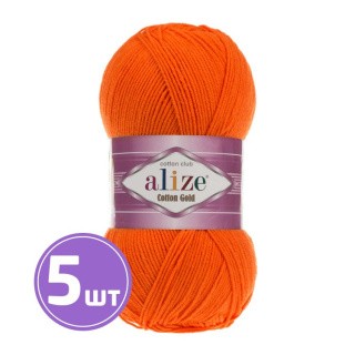 Пряжа ALIZE Cotton Gold (37), ярко-оранжевый, 5 шт. по 100 г Пряжа ALIZE Cotton Gold (37), ярко-оранжевый, 5 шт. по 100 г