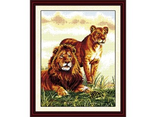 Набор для вышивания «Лев и львица»