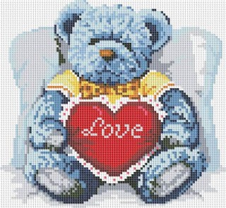 Алмазная вышивка «Медвежонок с сердцем»