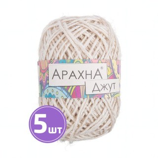 Пряжа Arachna Jute (001), белый, 5 шт. по 100 г Пряжа Arachna Jute (001), белый, 5 шт. по 100 г