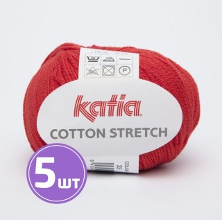 Пряжа Katia Cotton Stretch (33), кармин, 5 шт. по 50 г