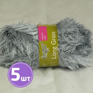 Пряжа Семеновская Long grass (6140), серый-черный 5 шт. по 100 г Пряжа Семеновская Long grass (6140), серый-черный 5 шт. по 100 г
