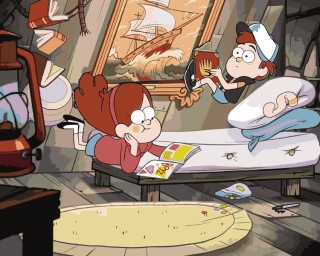 Картина по номерам «Gravity Falls Гравити Фолз: Мейбл и Диппер 3»