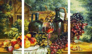 Картина по номерам «Натюрморт с виноградом»