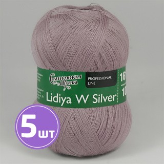 Пряжа Семеновская Lidiya W silver (161707), светлый ковыль, 5 шт. по 100 г Пряжа Семеновская Lidiya W silver (161707), светлый ковыль, 5 шт. по 100 г
