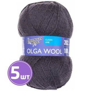Пряжа Семеновская Olga W (951), графит 5 шт. по 100 г Пряжа Семеновская Olga W (951), графит 5 шт. по 100 г