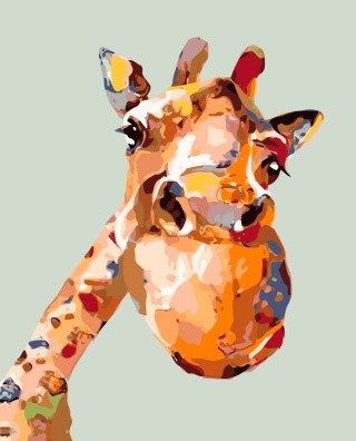 Картина по номерам «Веселый жираф»
