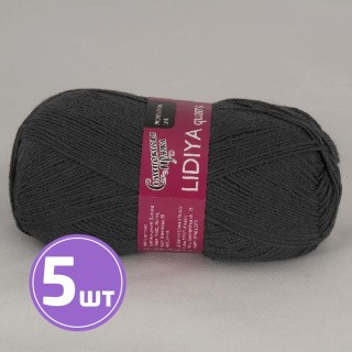 Пряжа Семеновская Lidiya quatro (951), графит 5 шт. по 100 г Пряжа Семеновская Lidiya quatro (951), графит 5 шт. по 100 г