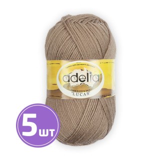Пряжа Adelia LUCAS (15), бежевый, 5 шт. по 100 г Пряжа Adelia LUCAS (15), бежевый, 5 шт. по 100 г