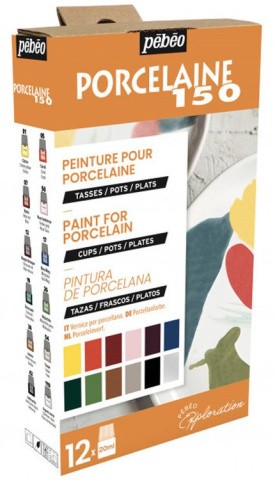 Набор красок Pebeo Porcelaine 150 «Исследование» по фарфору и керамике под обжиг, 12 цв. глянцевые №2