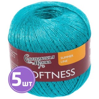 Пряжа Семеновская Softness (30290), бирюзово-голубой 5 шт. по 100 г Пряжа Семеновская Softness (30290), бирюзово-голубой 5 шт. по 100 г
