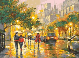 Картина по номерам «Вечернее сияние московских улиц»