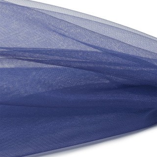 Фатин Kristal средней жесткости, блестящий, 5 м, ширина 300 см, 100% полиэстер, цвет: темно-джинсовый