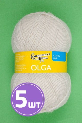 Пряжа Семеновская Olga (233), речной жемчуг 5 шт. по 100 г Пряжа Семеновская Olga (233), речной жемчуг 5 шт. по 100 г