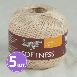 Пряжа Семеновская Softness (30028), песочный 5 шт. по 100 г Пряжа Семеновская Softness (30028), песочный 5 шт. по 100 г