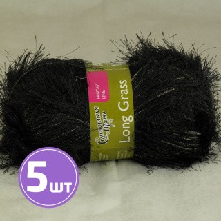 Пряжа Семеновская Long grass (52827), черный-песок 5 шт. по 100 г Пряжа Семеновская Long grass (52827), черный-песок 5 шт. по 100 г