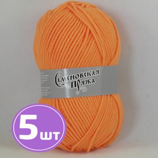 Пряжа Семеновская Pohod (10744), ярко-оранжевая_NEW, 5 шт. по 100 г Пряжа Семеновская Pohod (10744), ярко-оранжевая_NEW, 5 шт. по 100 г