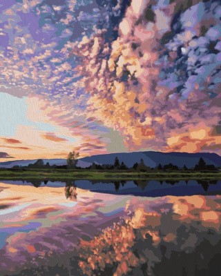 Картина по номерам «Облачное отражение» Картина по номерам «Облачное отражение»