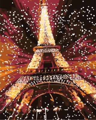 Картина по номерам «Эйфелева башня ночью»