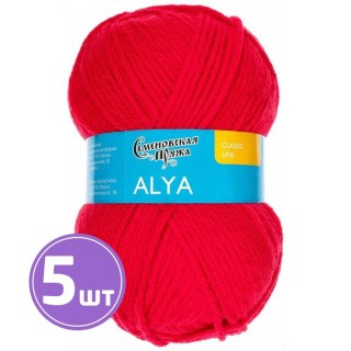 Пряжа Семеновская Alya (213), кармин, 5 шт. по 100 г Пряжа Семеновская Alya (213), кармин, 5 шт. по 100 г
