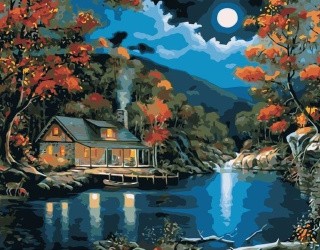 Картина по номерам «Домик в лесу» Картина по номерам «Домик в лесу»