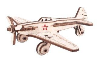 Конструктор деревянный 3D «Самолет Бомбардировщик», Армия России