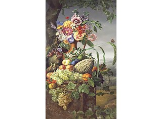 Холст «Цветы и фрукты»