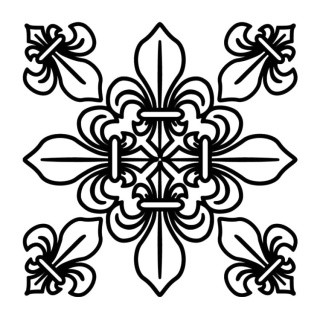 Текстурный лист «Флер- де- лис», 9х9х0,3 см, Craft&Clay Текстурный лист «Флер- де- лис», 9х9х0,3 см, Craft&Clay