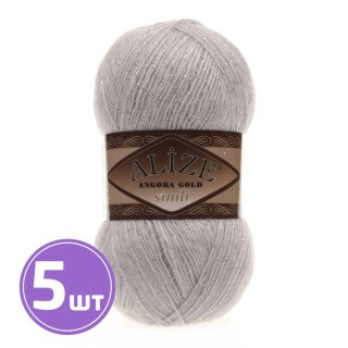 Пряжа ALIZE Angora Gold simli (168), светло-серый, 5 шт. по 100 г Пряжа ALIZE Angora Gold simli (168), светло-серый, 5 шт. по 100 г