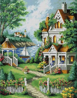 Алмазная вышивка «Загородный дом» Алмазная вышивка «Загородный дом»
