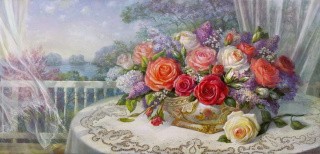 Набор для вышивания «Розы на веранде»