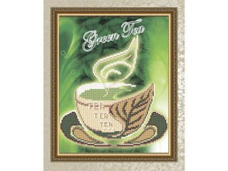 Рисунок на ткани «Зеленый чай»