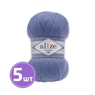 Пряжа ALIZE LanaGold 800 (40), гиацинт, 5 шт. по 100 г Пряжа ALIZE LanaGold 800 (40), гиацинт, 5 шт. по 100 г