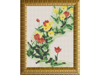 Рисунок на ткани «Тюльпаны» Рисунок на ткани «Тюльпаны»